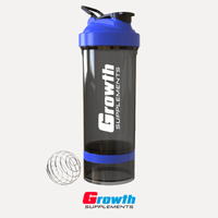 Coqueteleira Premium Preta e Azul - 700ml