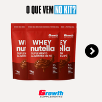 [COMBO LANÇAMENTO] Kit com 3 Whey Protein Nutella 1kg + 1 Pré-Treino + 1 Creatina + 12 Barras de Proteína