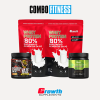 [COMBO FITNESS] Kit com 2 Whey Protein 80% Concentrado 1kg + 1 Pré-Treino + 1 Creatina