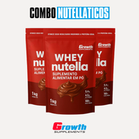 [COMBO NUTELLATICOS] Kit com 3 Whey Protein Edição Limitada Nutella 1kg